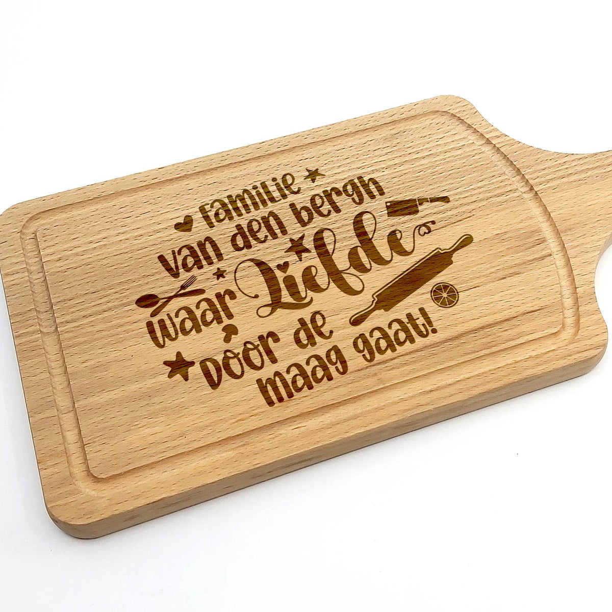 Liefde gaat door de maag - Snijplank - Bella Mia