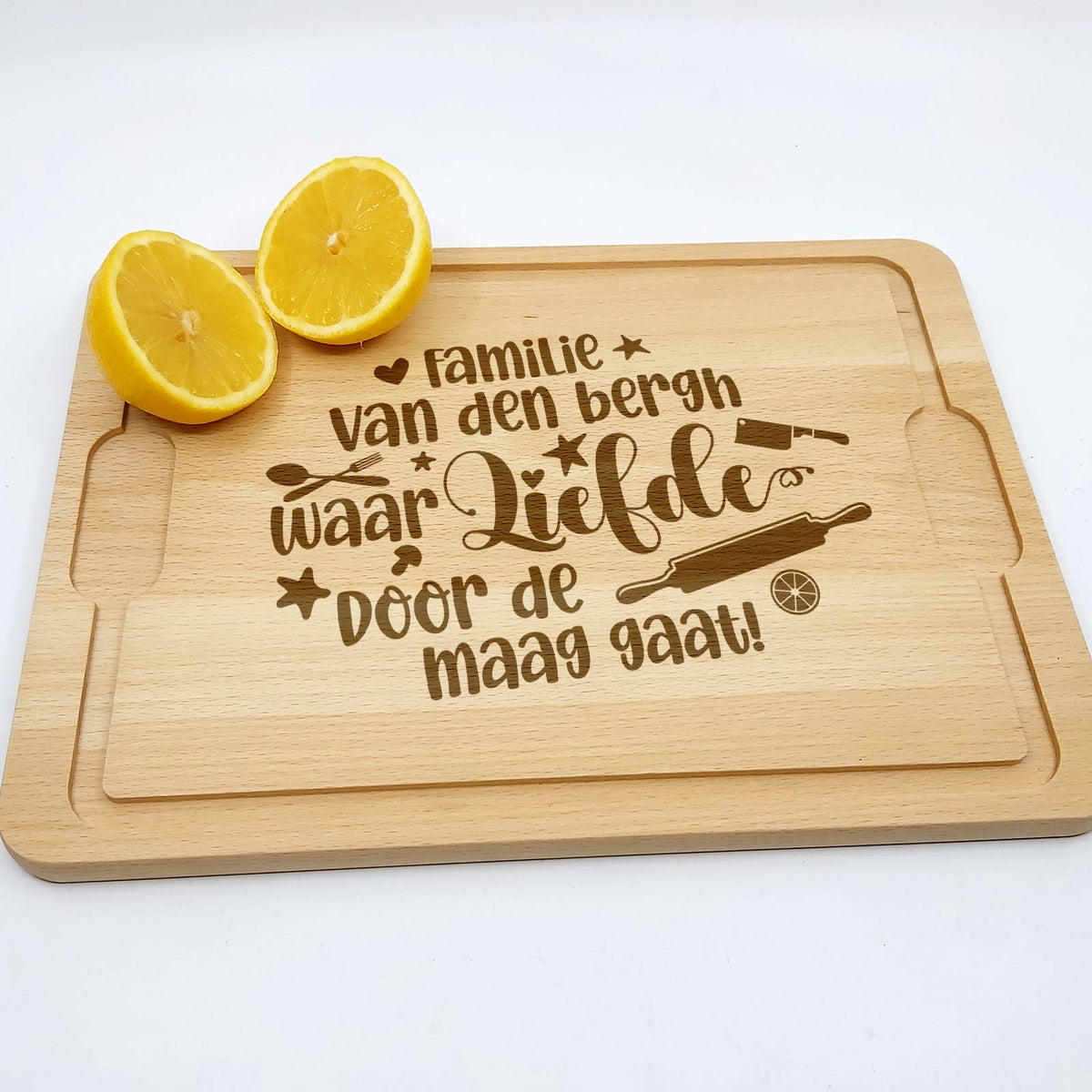 Liefde gaat door de maag - Snijplank - Bella Mia