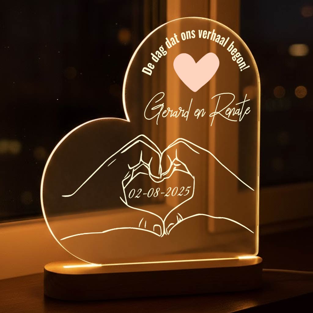 Liefdeshanden - Ledlamp - Bella Mia