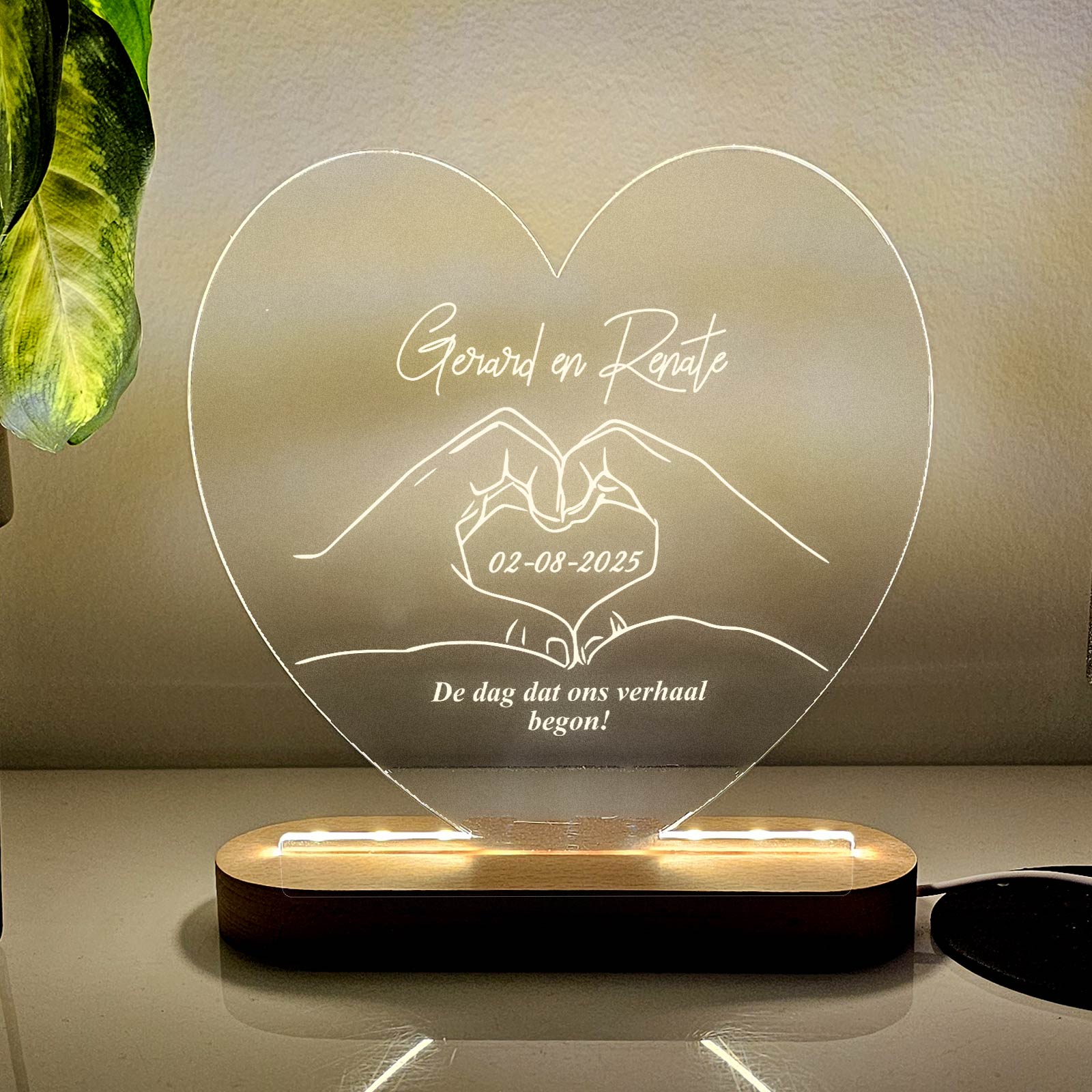 Liefdeshanden Ledlamp - Bella Mia