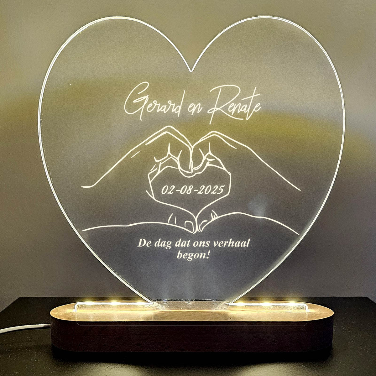 Liefdeshanden Ledlamp - Bella Mia