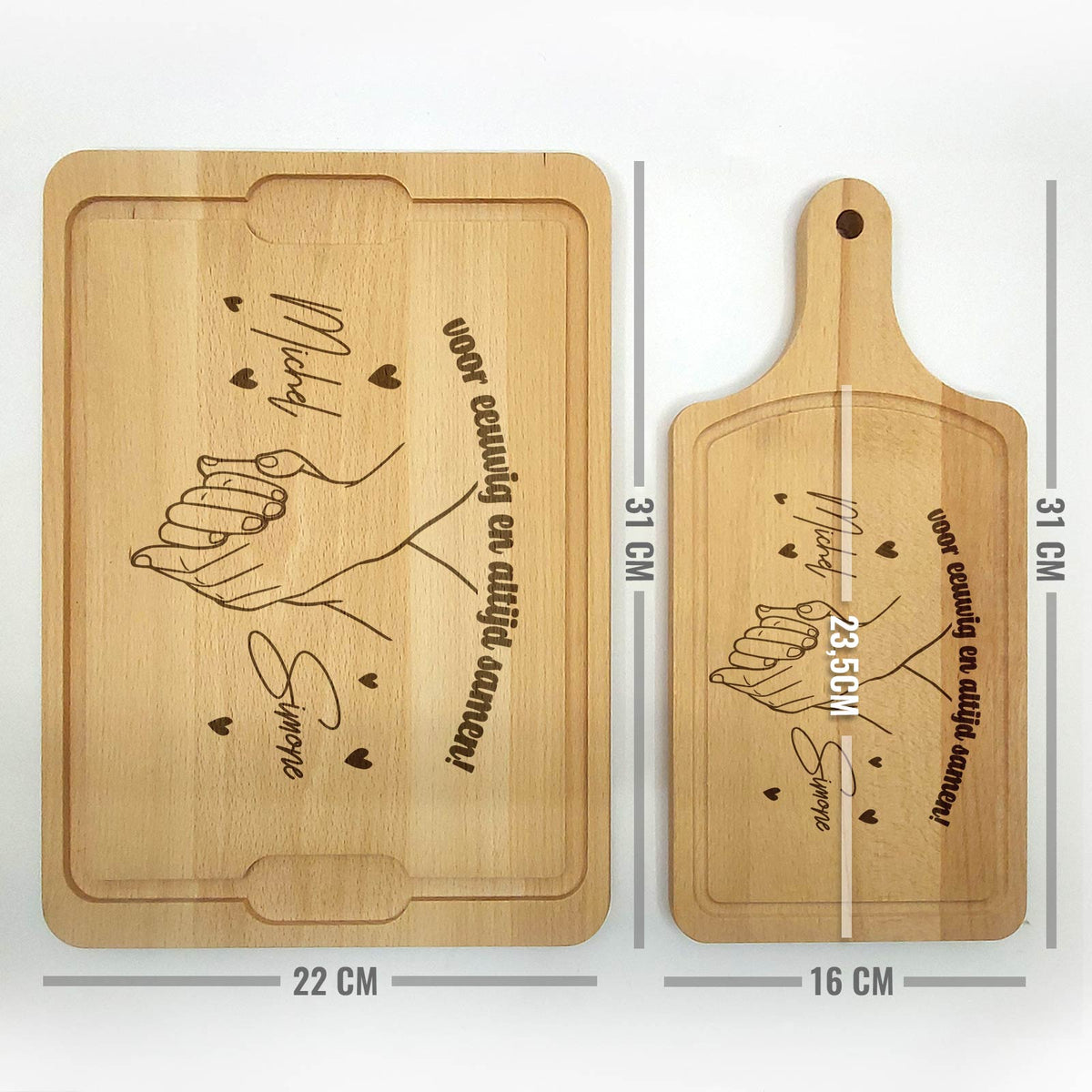 Liefdeshanden - Snijplank - Bella Mia