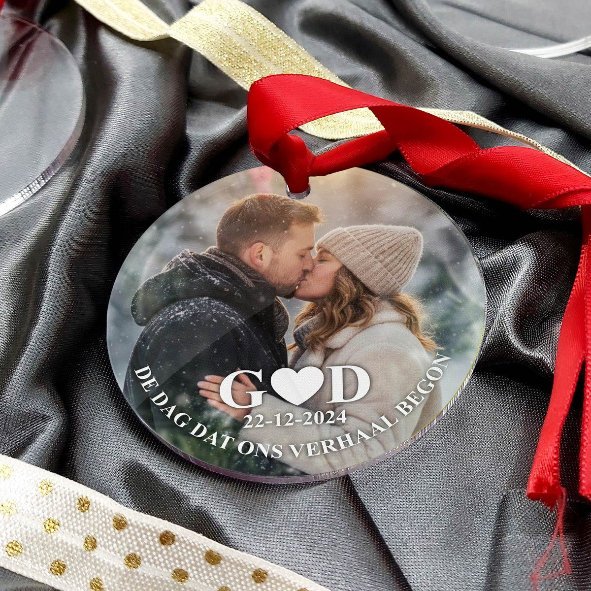 Liefdeskerstbal met eigen foto - Bella Mia