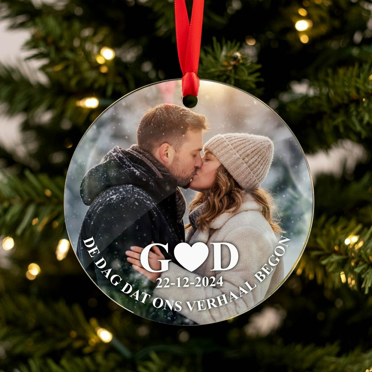 Liefdeskerstbal met eigen foto - Bella Mia