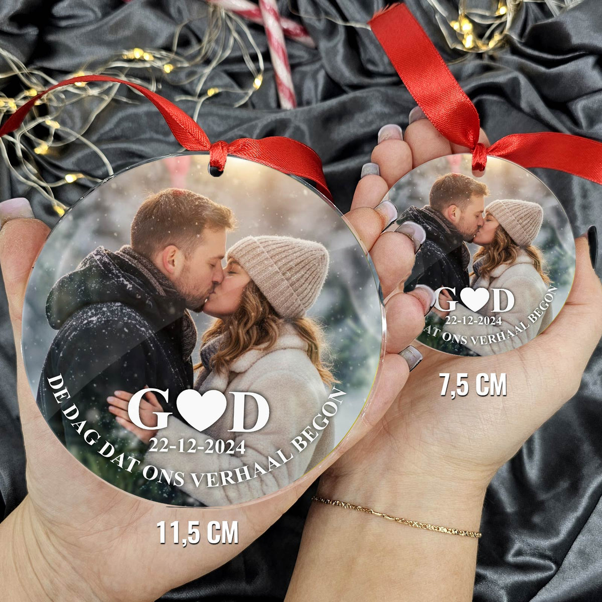 Liefdeskerstbal met eigen foto - Bella Mia