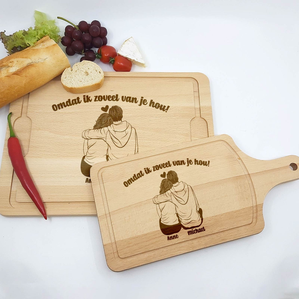 Liefdeskoppel - Snijplank - Bella Mia