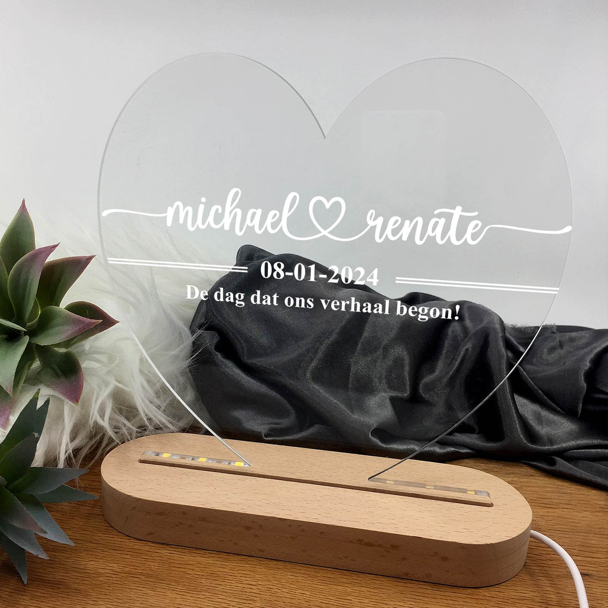 Liefdeslamp met hart - Bella Mia