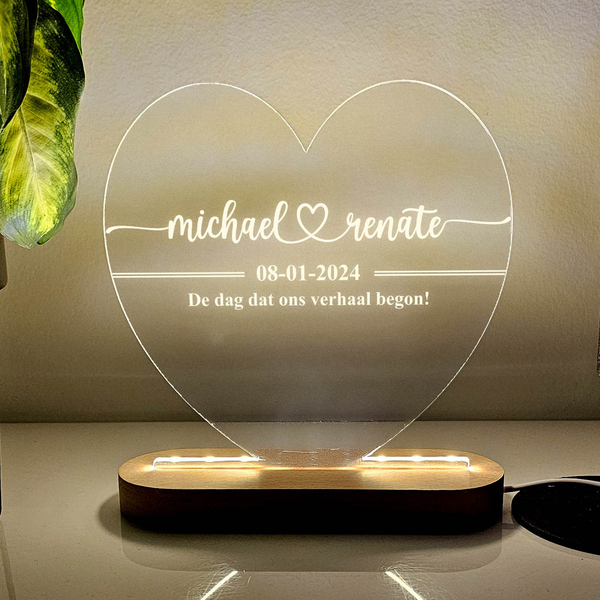 Liefdeslamp met hart - Bella Mia