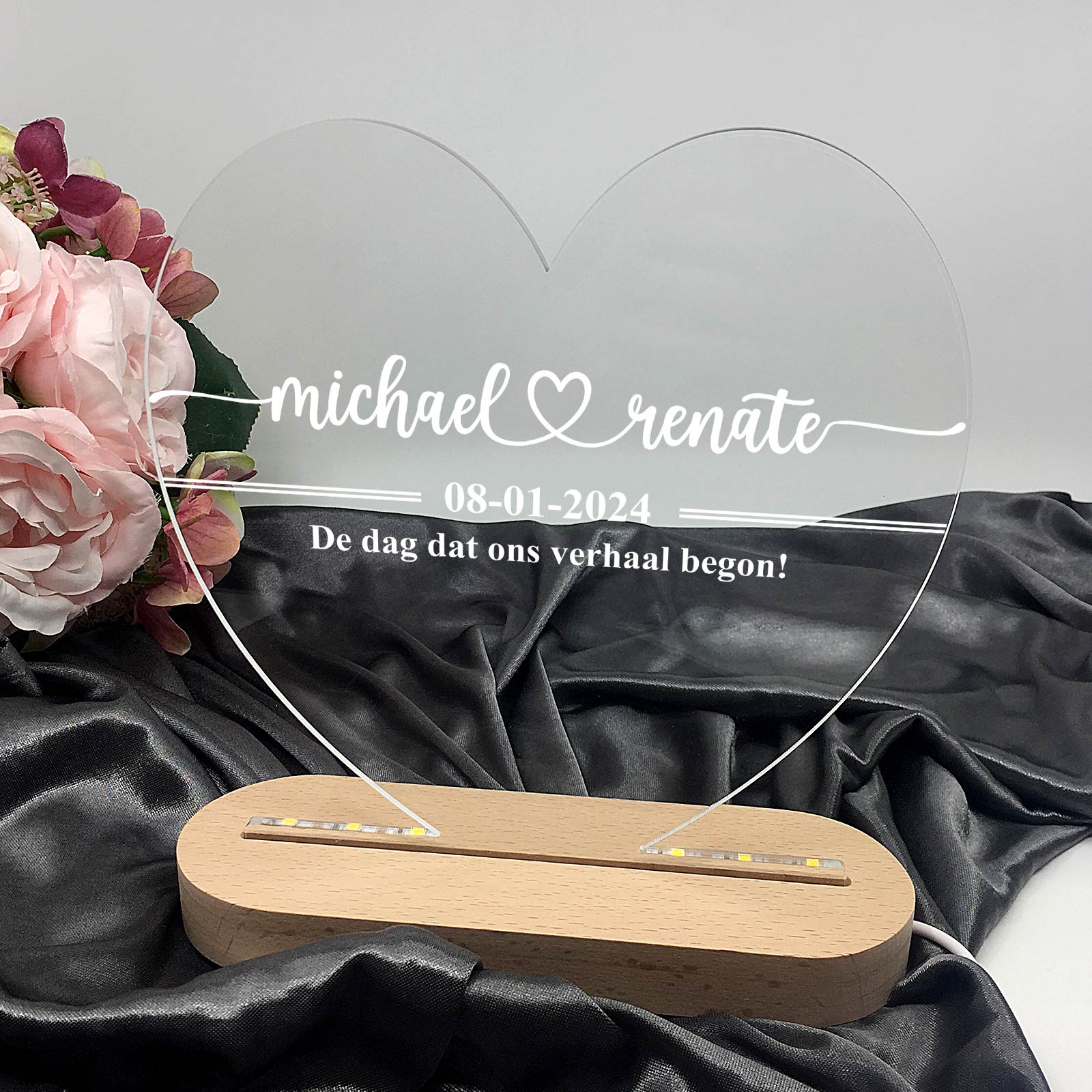 Liefdeslamp met hart - Bella Mia