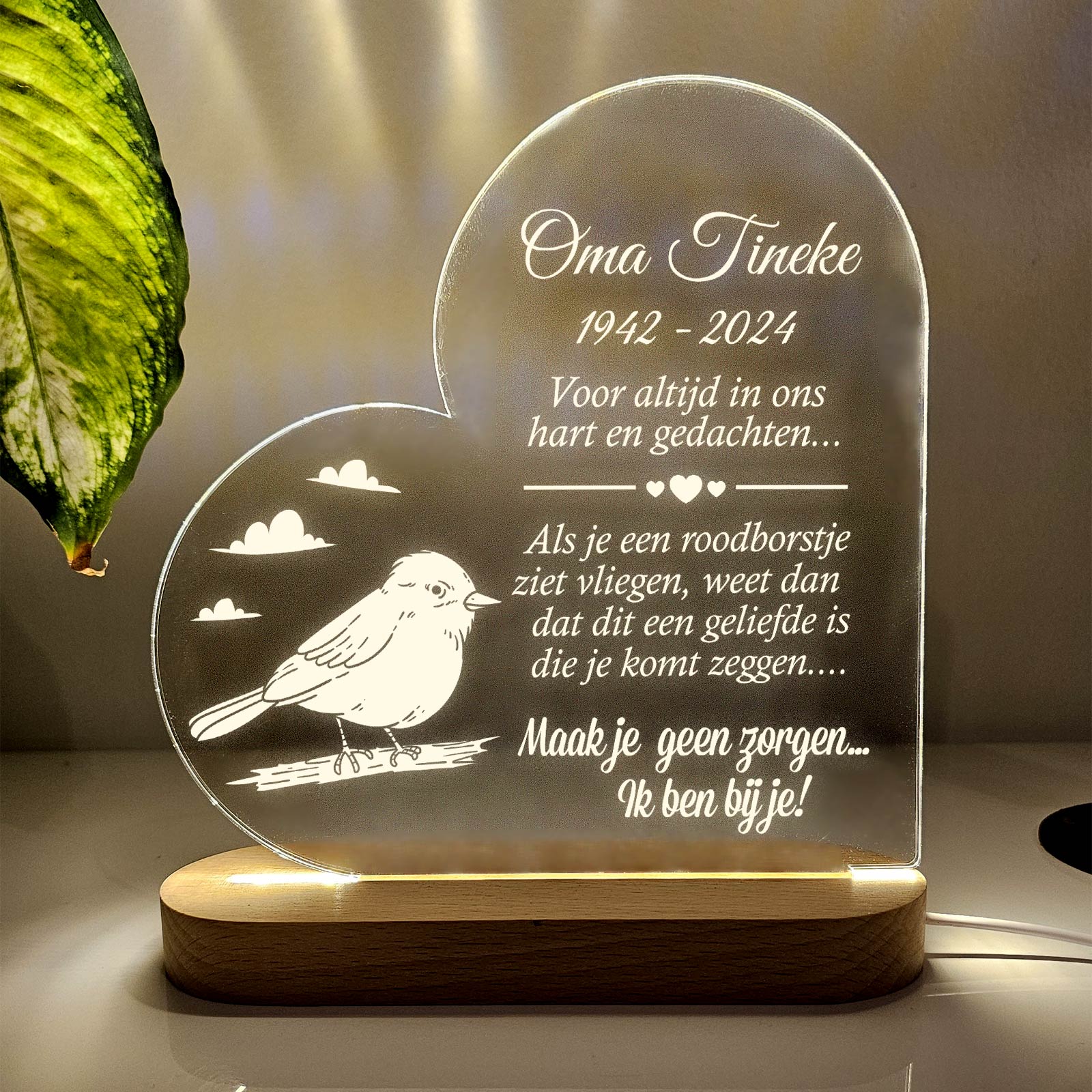 Maak je geen zorgen - Ledlamp - Bella Mia