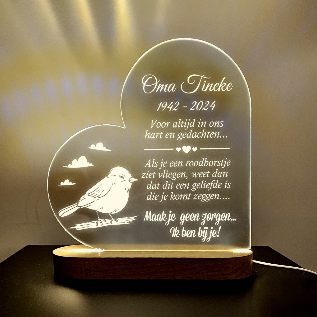 Maak je geen zorgen - Ledlamp - Bella Mia