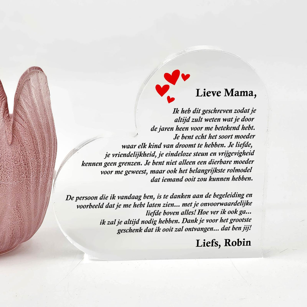 Mama, Geschreven voor jou! Plexi Hart - Bella Mia