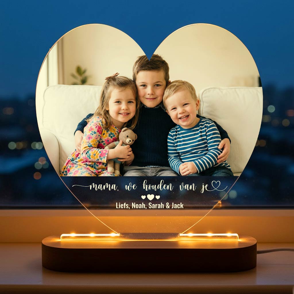 Mama, we houden van je Fotolamp - Bella Mia