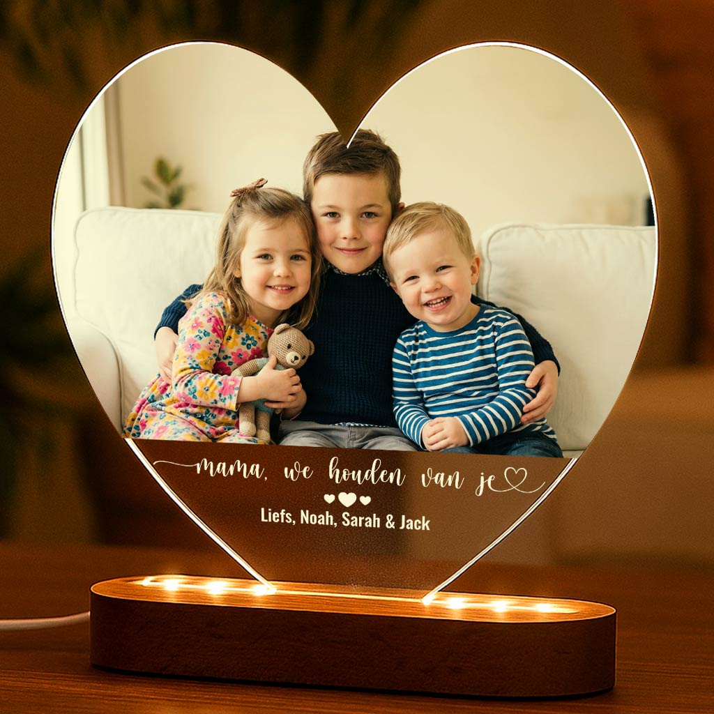 Mama, we houden van je Fotolamp - Bella Mia
