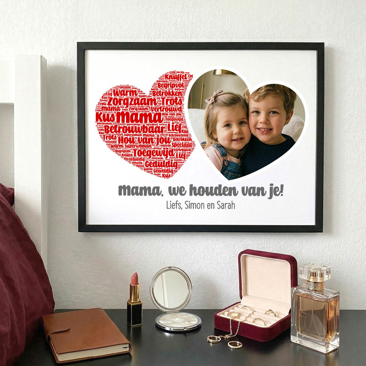 Mama, We houden van je! - Print in fotolijst - Bella Mia