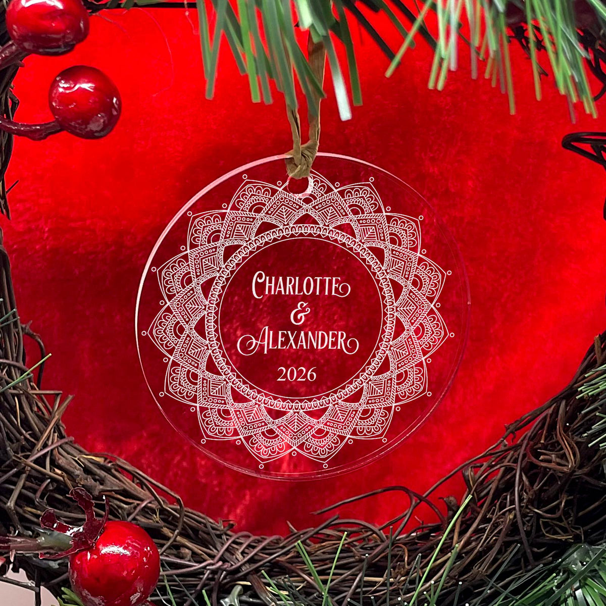 Met Z'n Twee Kerst Plexiglas Kerstbal - Bella Mia