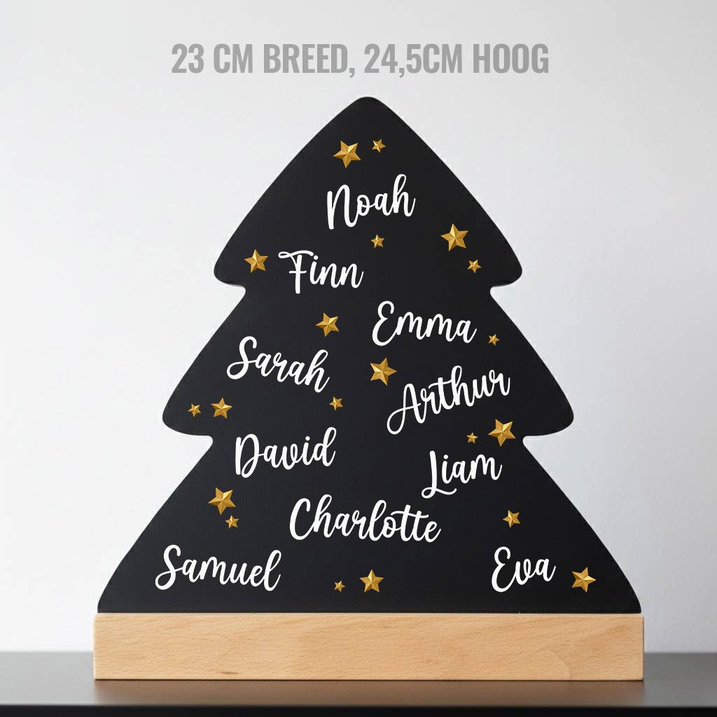 Minimalistische Kerstboom met namen - Bella Mia