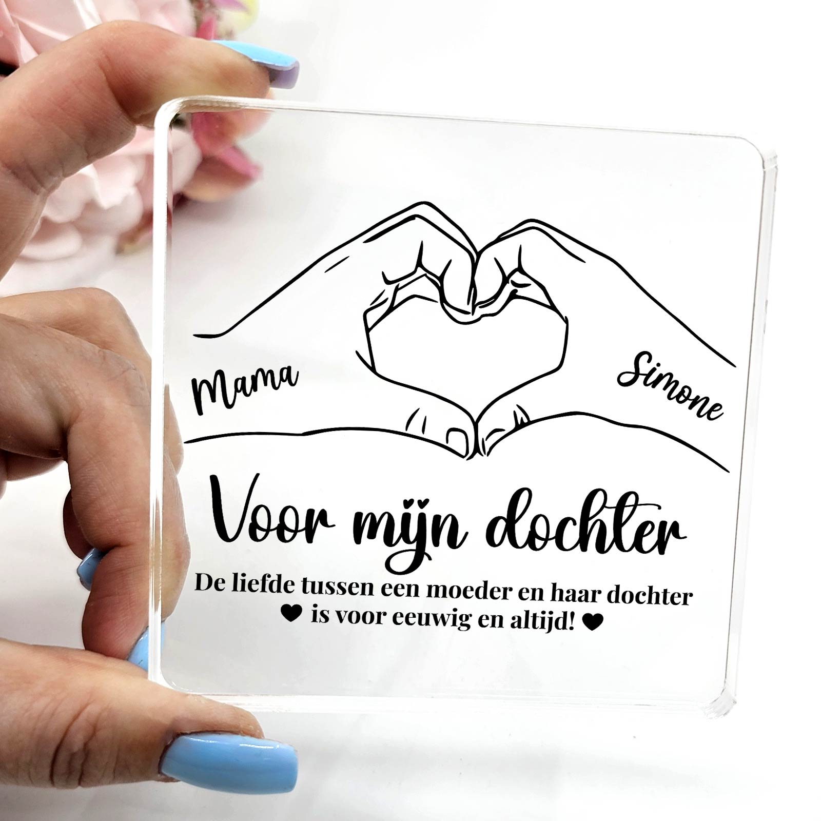 Moeder en dochter - Plexi Glas Plaque - Bella Mia