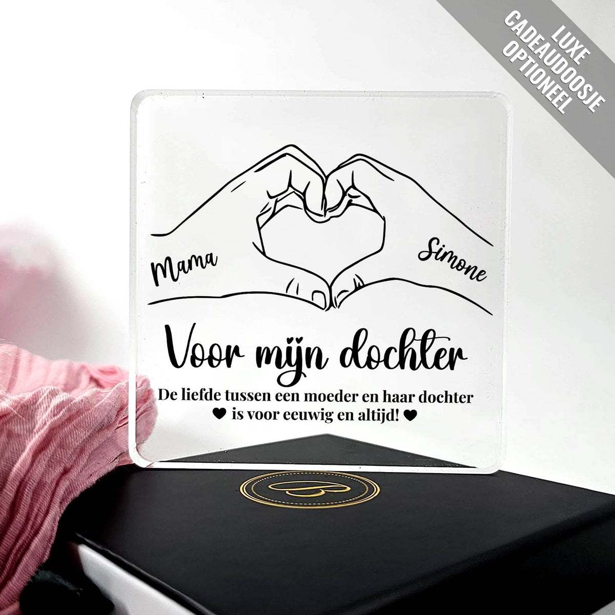 Moeder en dochter - Plexi Glas Plaque - Bella Mia