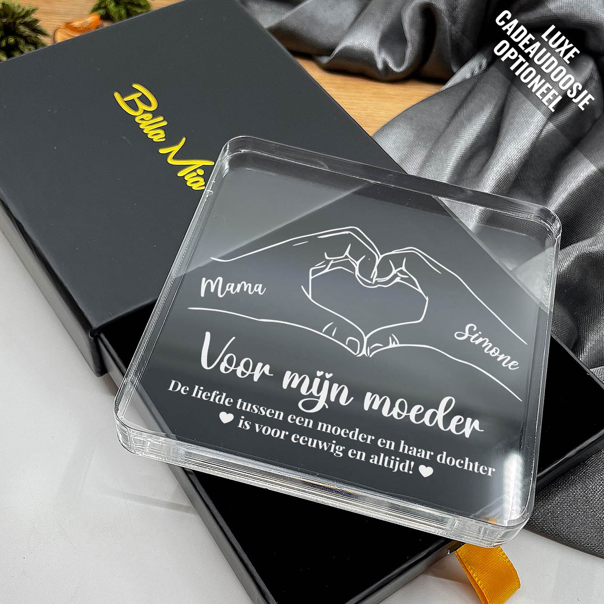 Moeder en dochter - PlexiPlaque - Bella Mia