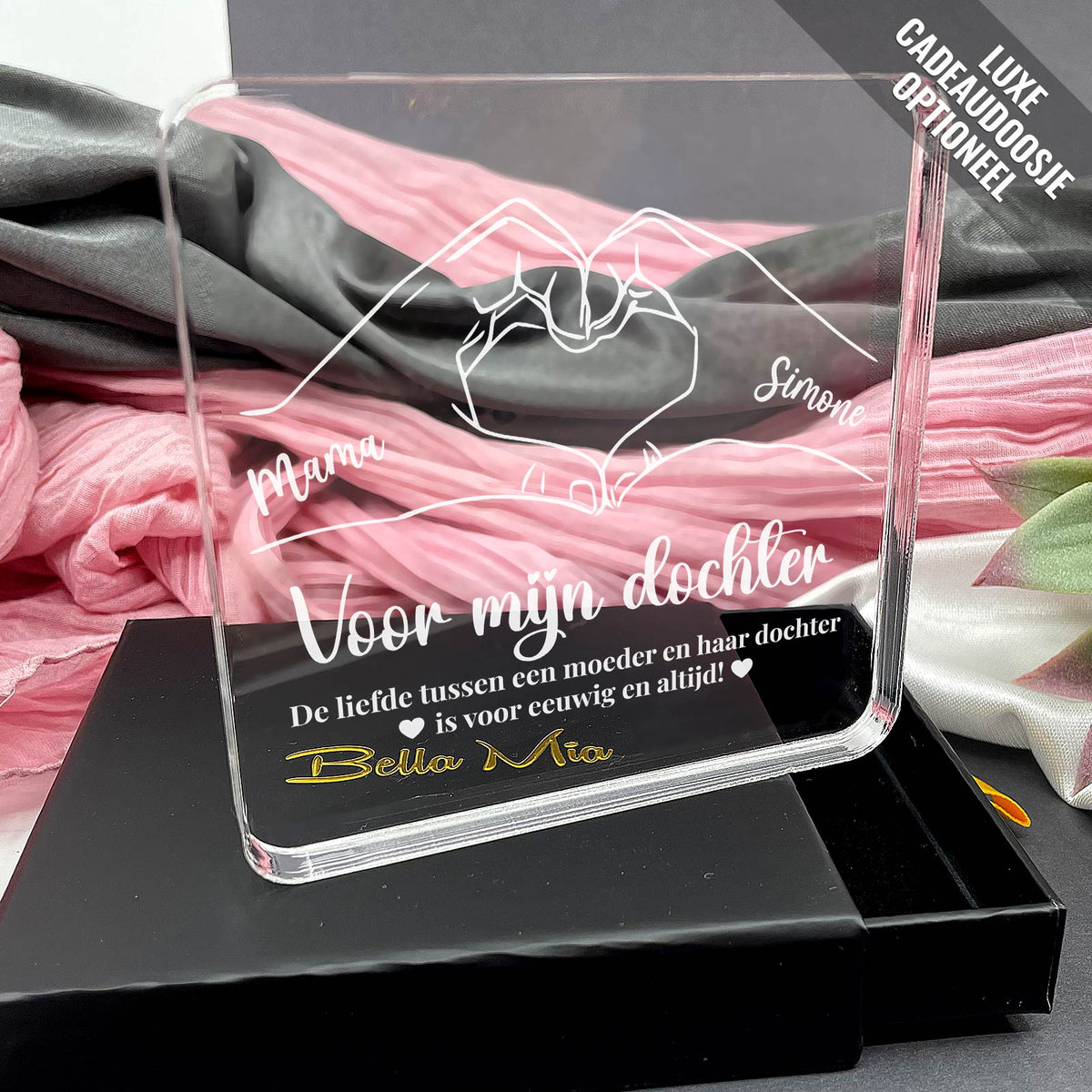 Moeder en dochter - PlexiPlaque - Bella Mia