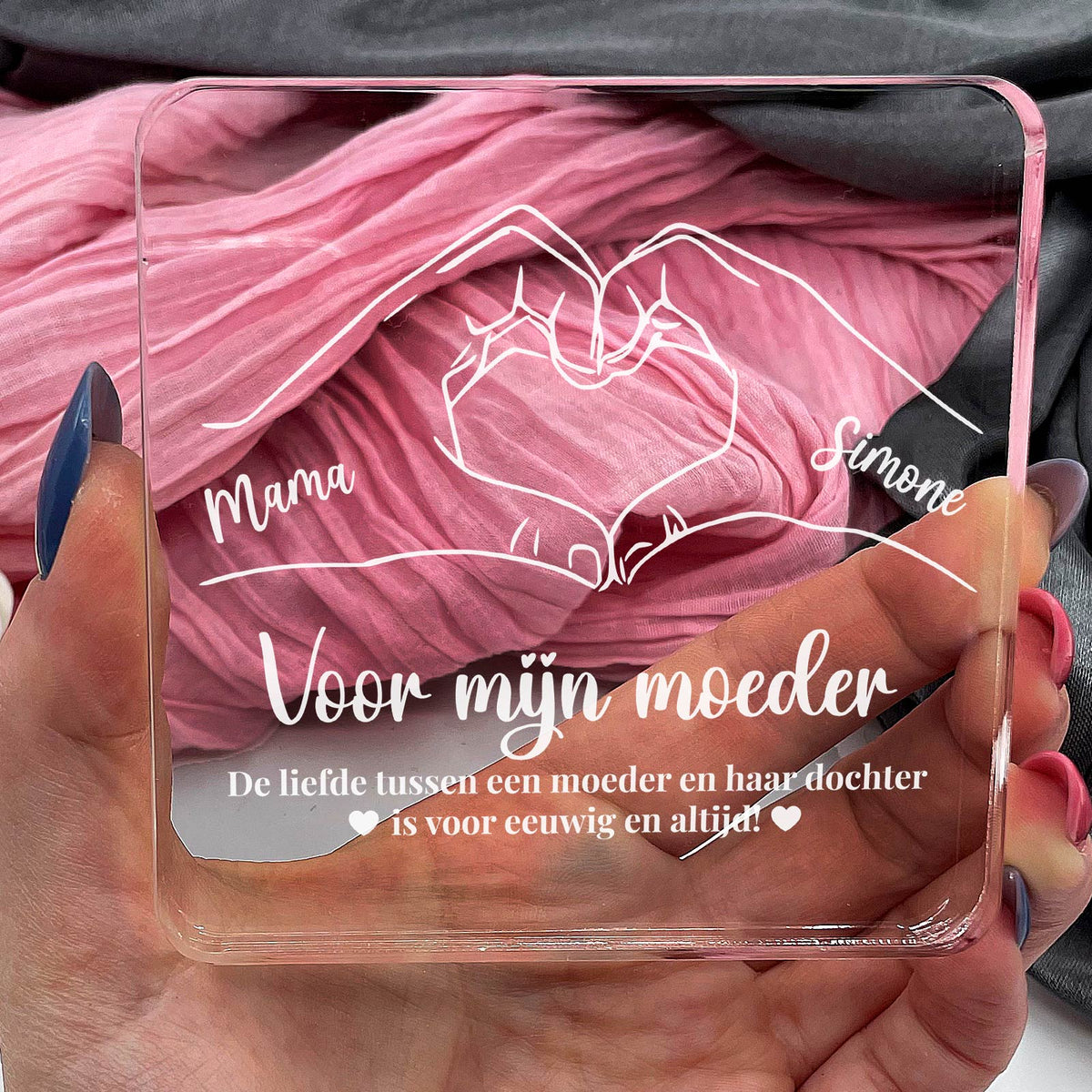 Moeder en dochter - PlexiPlaque - Bella Mia