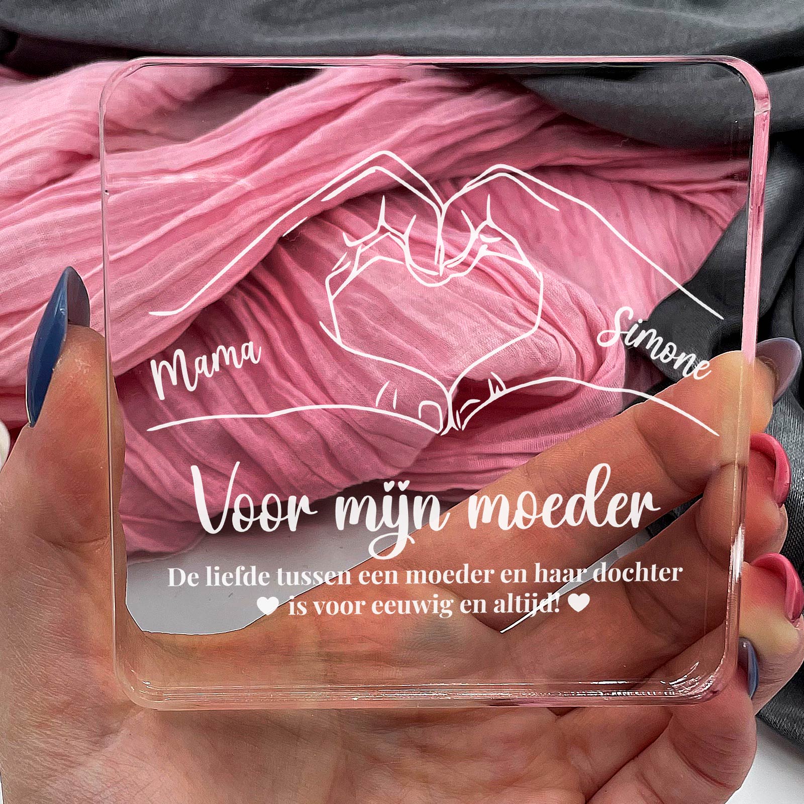 Moeder en dochter - PlexiPlaque - Bella Mia