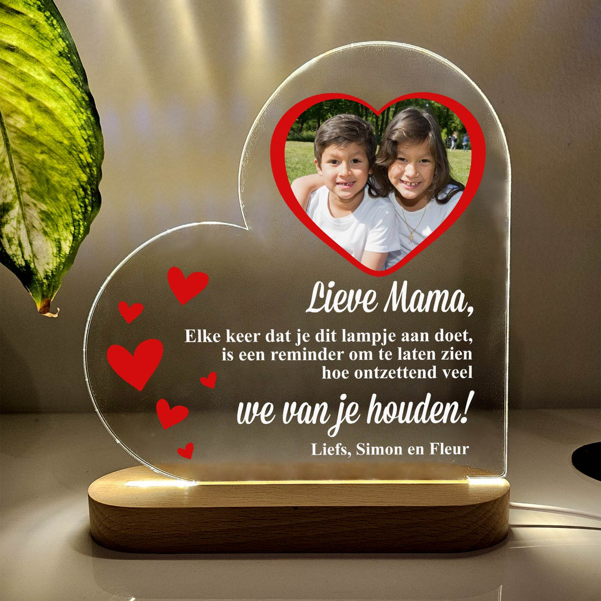 Moederdaglampje met eigen foto! - Bella Mia