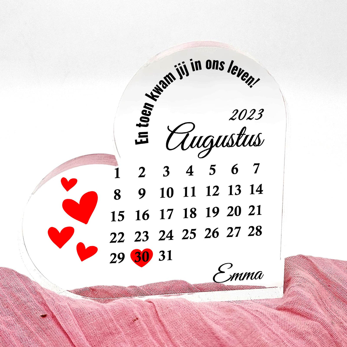 Mooiste dag ooit - Plexiglas Hart - Bella Mia