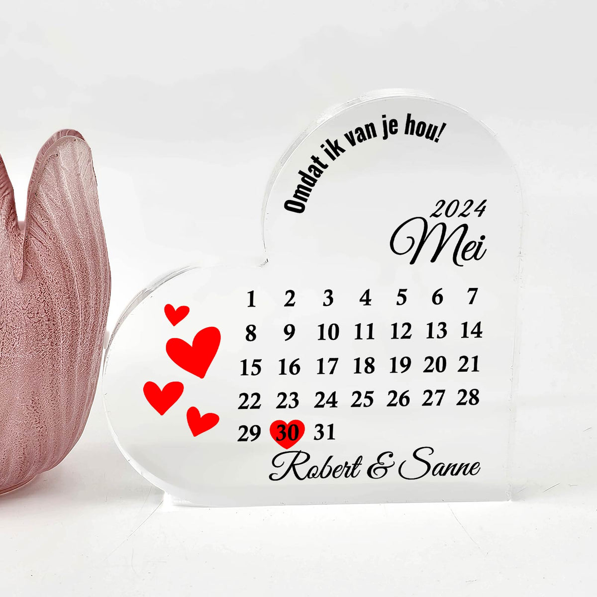 Mooiste dag ooit - Plexiglas Hart - Bella Mia