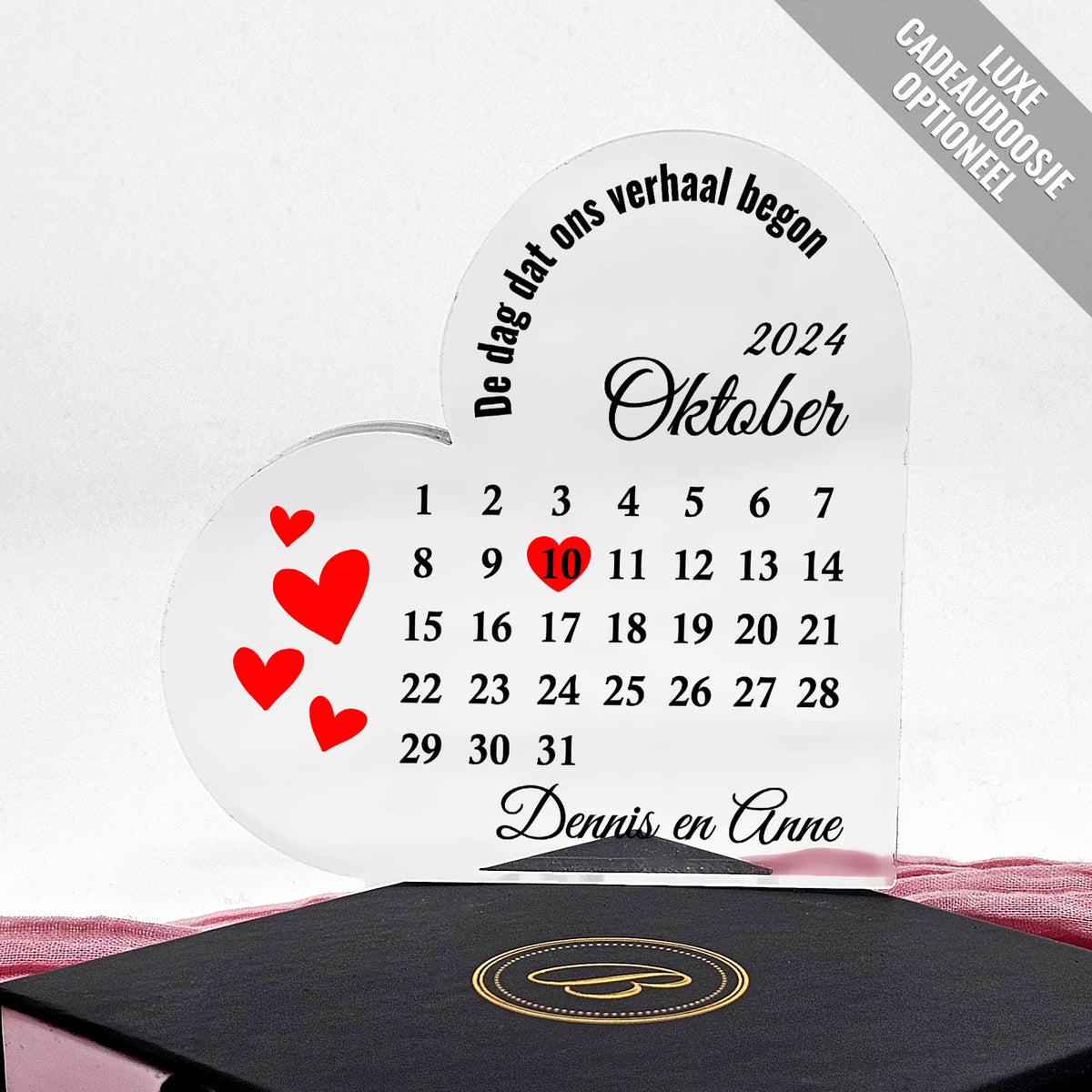 Mooiste dag ooit - Plexiglas Hart - Bella Mia