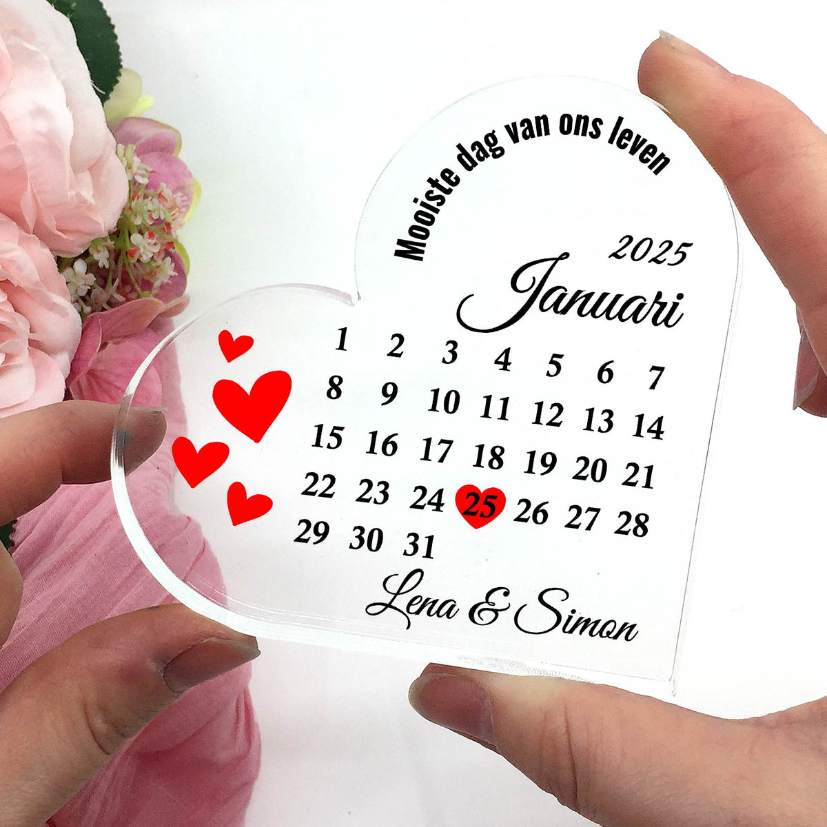 Mooiste dag ooit - Plexiglas Hart - Bella Mia