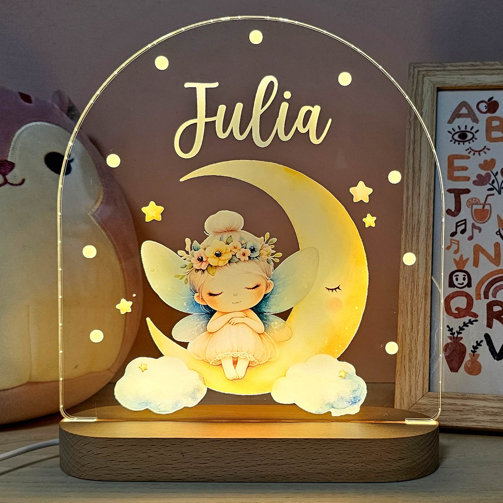 Nachtelfje - Ledlampje met eigen naam - Bella Mia