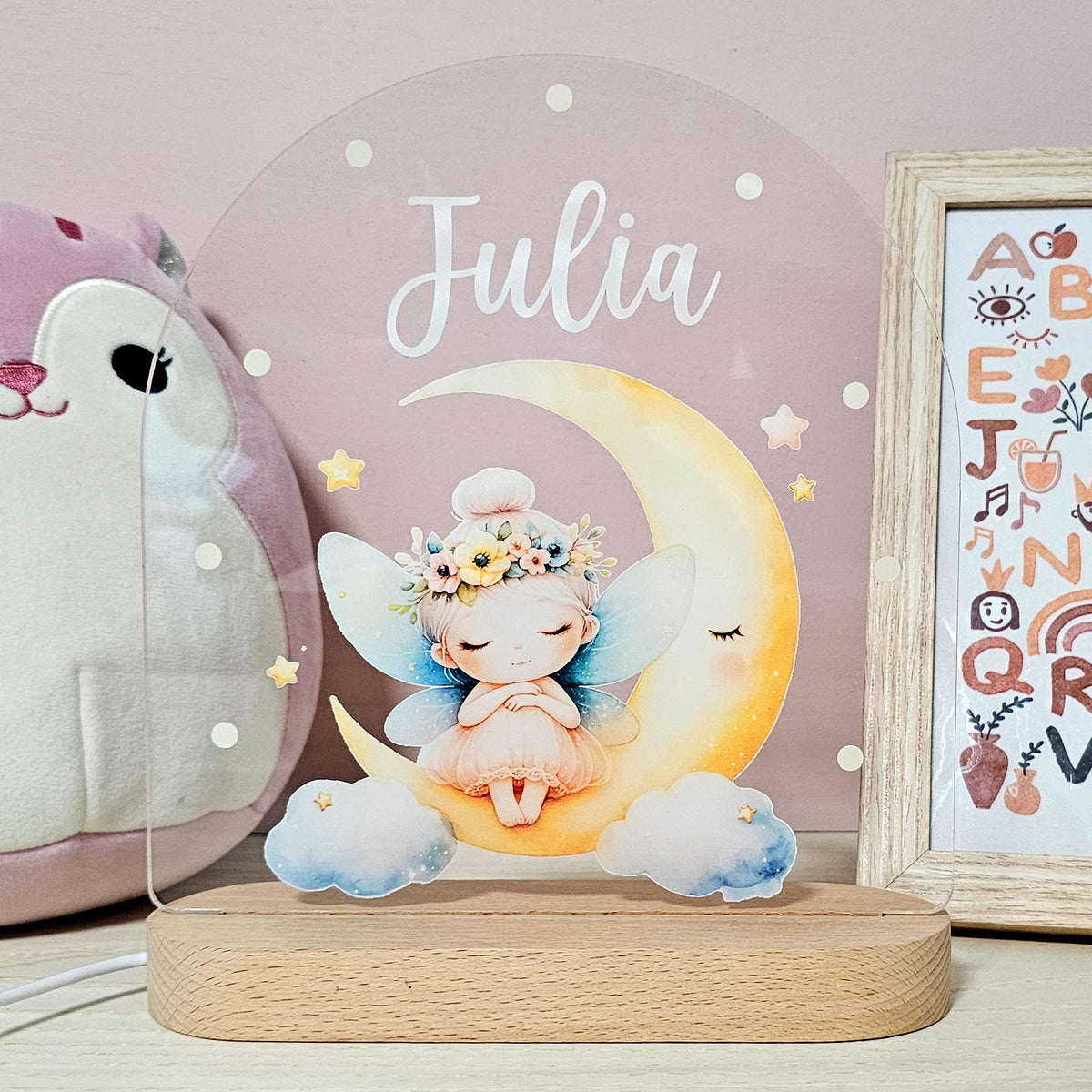 Nachtelfje - Ledlampje met eigen naam - Bella Mia