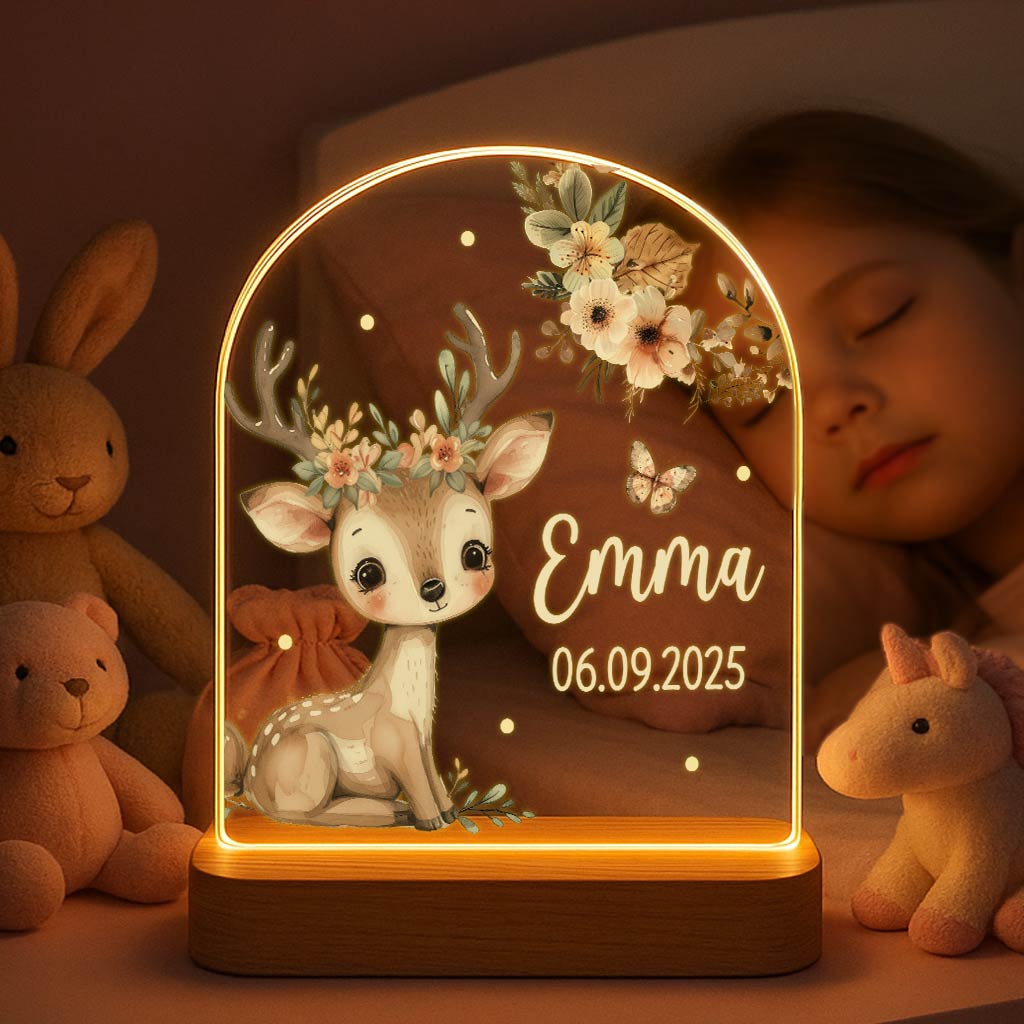 Nachthertje - Ledlampje met naam - Bella Mia
