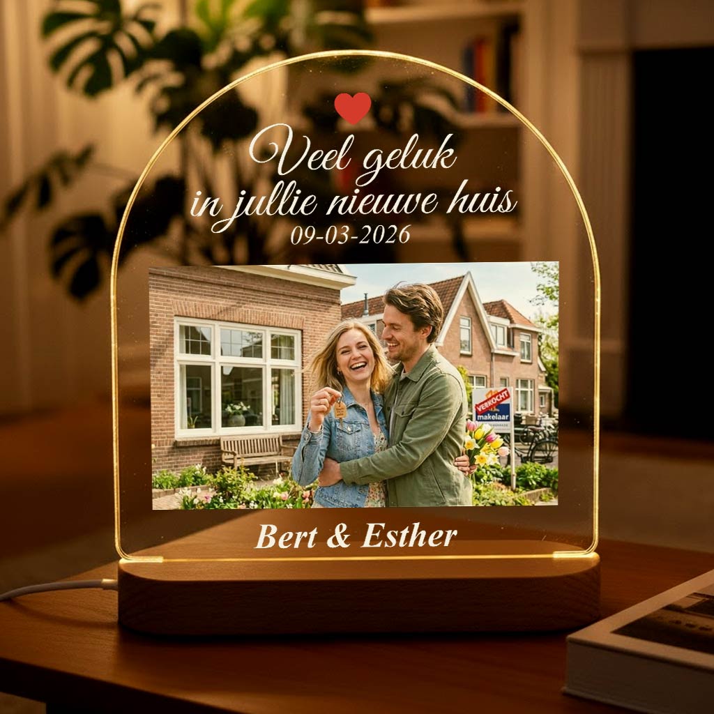 NIeuw huis - Fotolamp - Cadeau voor housewarming - Bella Mia