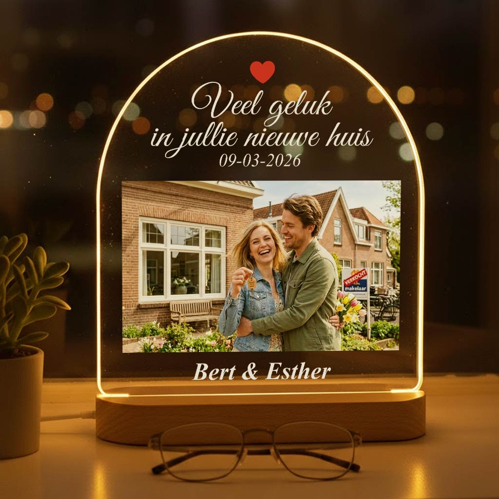 NIeuw huis - Fotolamp - Cadeau voor housewarming - Bella Mia
