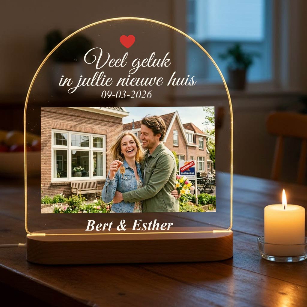 NIeuw huis - Fotolamp - Cadeau voor housewarming - Bella Mia