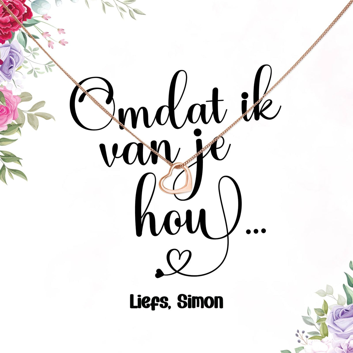 Omdat ik van je hou Ketting - Bella Mia