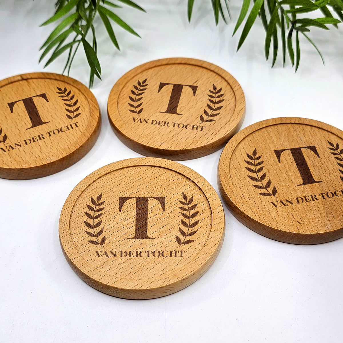 Onderzetter met Initiaal en Achternaam - Bella Mia