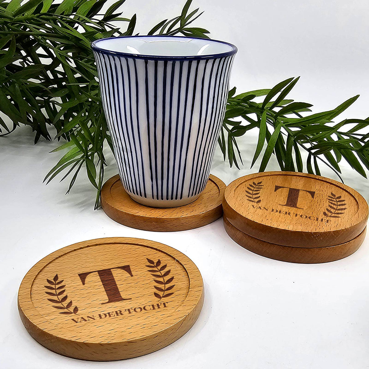 Onderzetter met Initiaal en Achternaam - Bella Mia