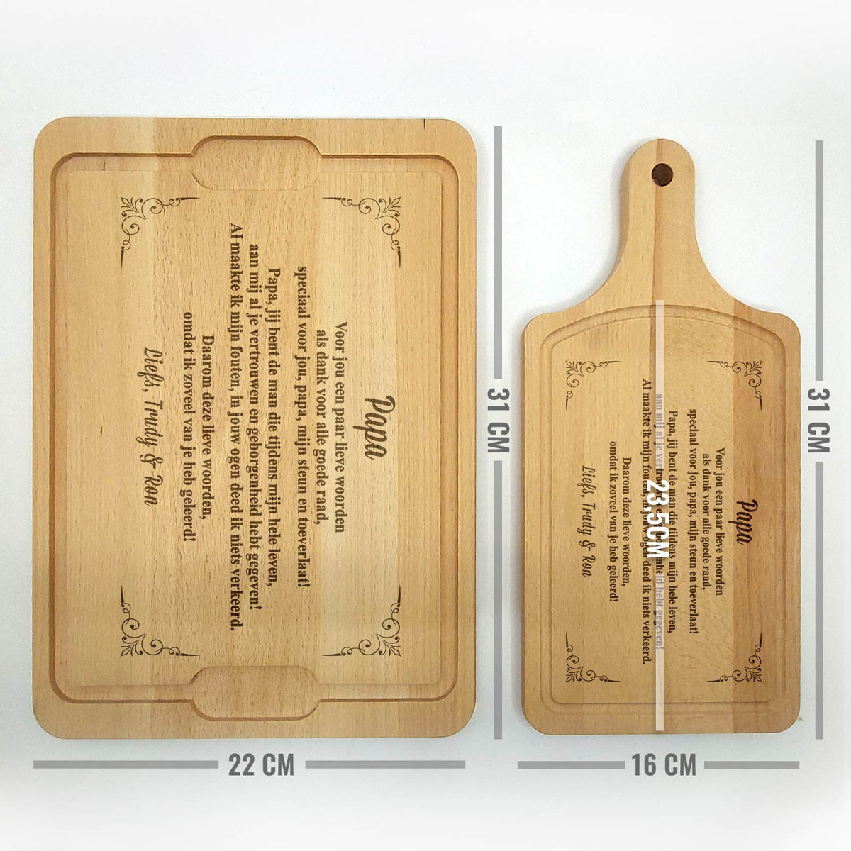 Papa, Mijn Steun en Toeverlaat Borrelplank - Bella Mia