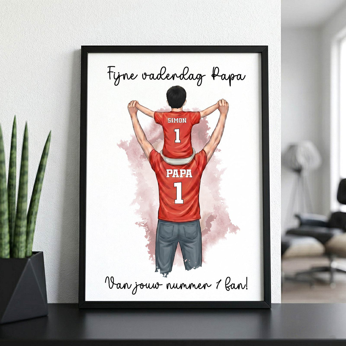 Papa's 1 Fan - Print in fotolijst - Bella Mia