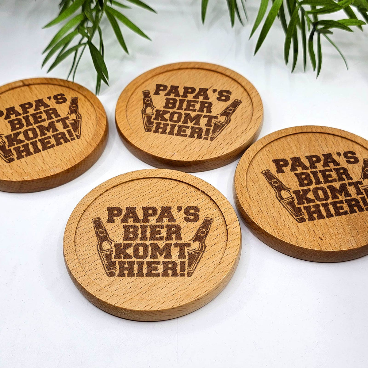 Papa&#39;s bier komt hier! - Onderzetter - Bella Mia