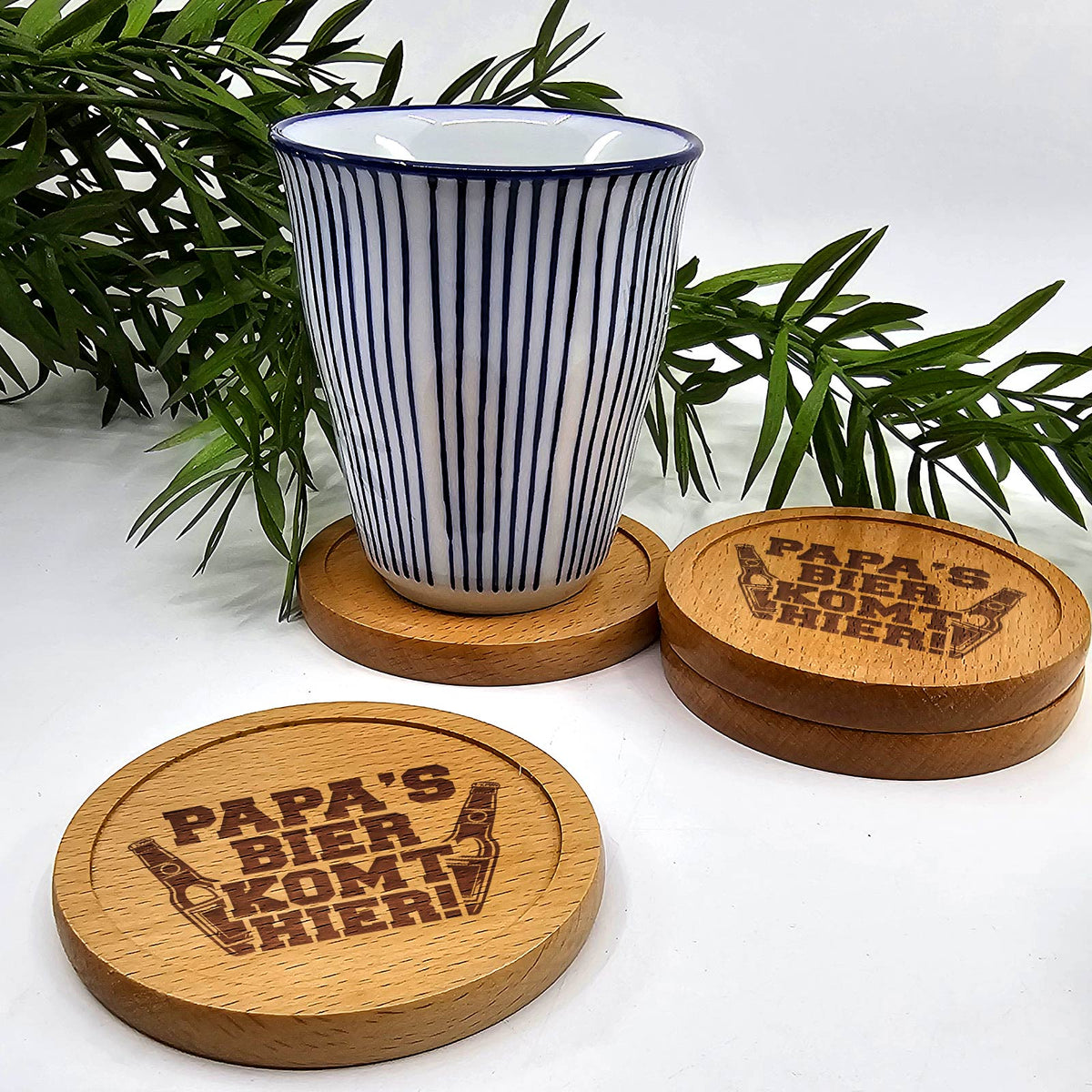 Papa&#39;s bier komt hier! - Onderzetter - Bella Mia