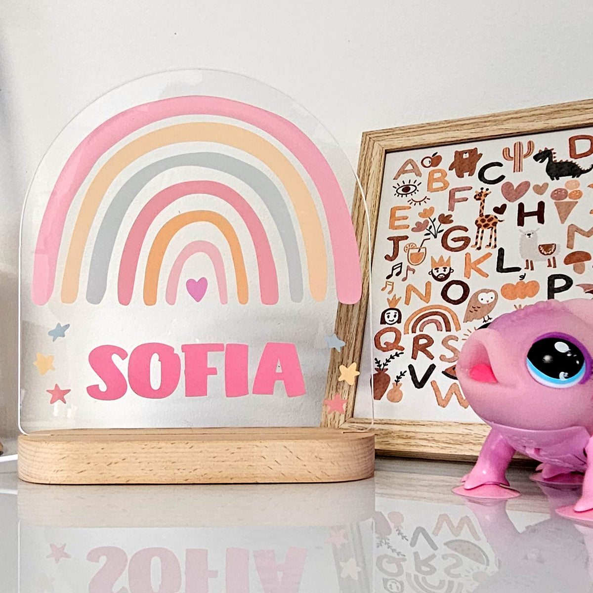 Pastelkleurige Regenboog Ledlamp - Bella Mia