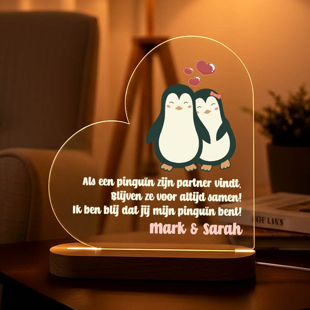 Pinguïn Partners - Hart Ledlamp - Bella Mia