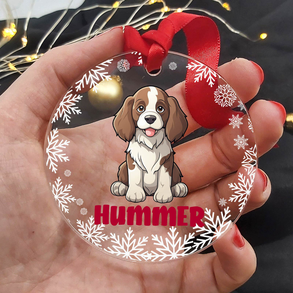 Hondenrassen met Namen Plexiglas Kerstbal