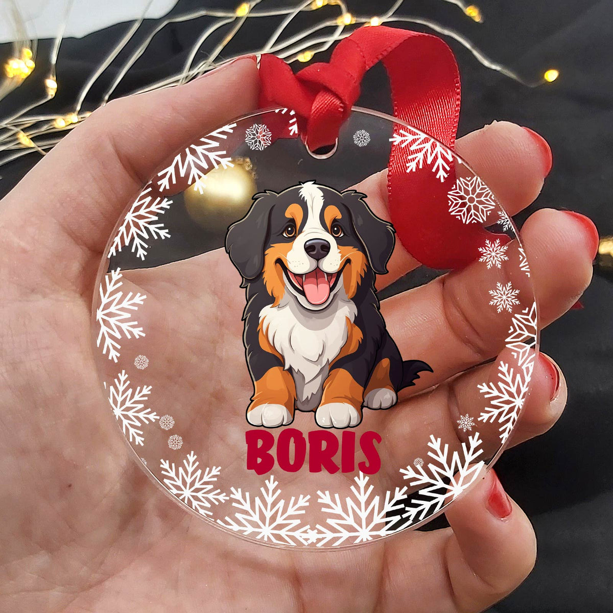 Hondenrassen met Namen Plexiglas Kerstbal