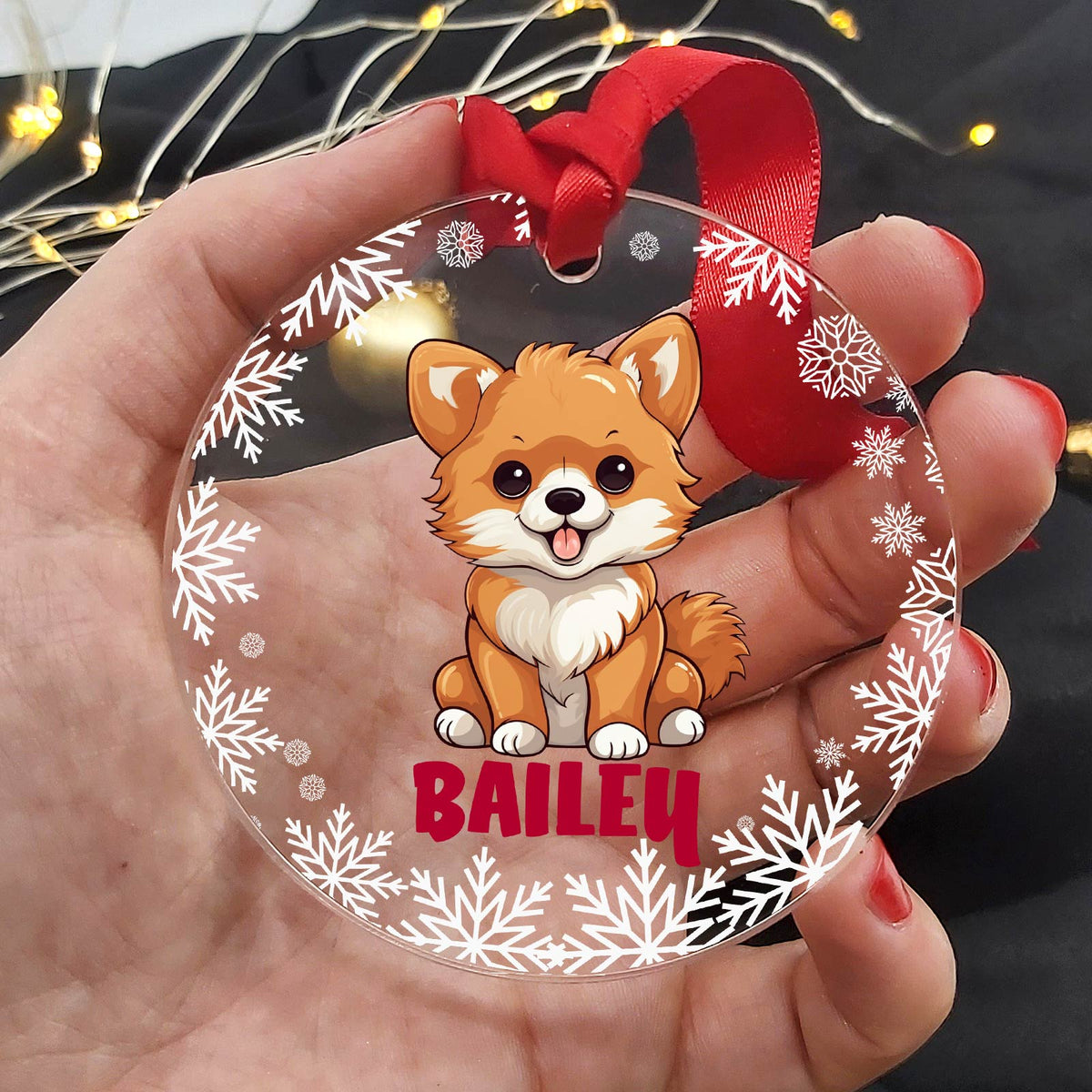 Hondenrassen met Namen Plexiglas Kerstbal